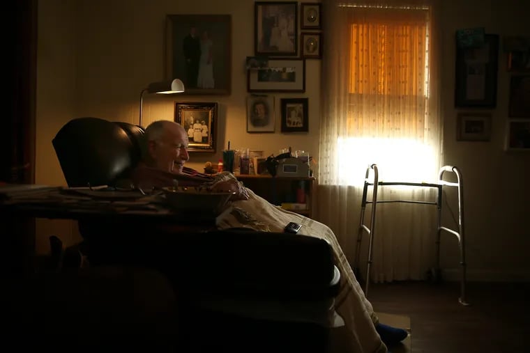 J. Garfield DeMarco, former GOP boss and cranberry magnate, is pictured in the home of his caretakers in Hammonton during a December 2018 interview. He died on May 13, 2019.