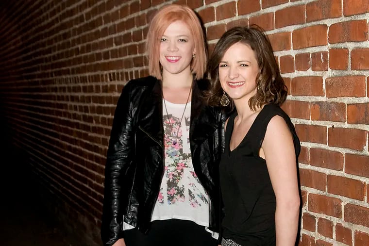 Liz Longley, left, and Sarah Zimmermann in Nashville, Tenn., on April 23, 2015. ( Billy Kingsley / The Philadelphia Inquirer )