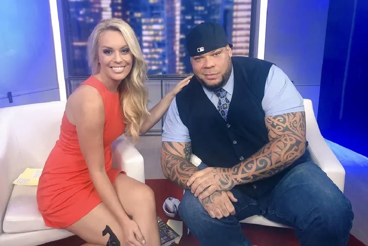 Britt McHenry (left) with Tyrus on the set of Un-PC back in November. The two haven't appeared on the show together since mid-April.