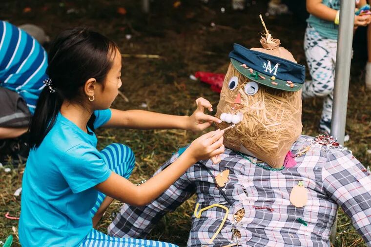 Peddler's Village in Lahaska hosts two more Saturdays of scarecrow-making workshops.