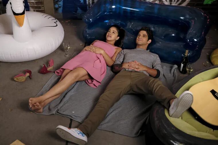 Gina Rodriguez and Tyler Posey in a scene from the fourth-season premiere of the CW’s “Jane The Virgin,” airing on Oct. 13