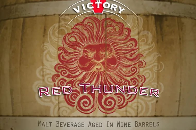 Victory Brewing Company, based in Downingtown, PA, has gotten into wine-barrel-aging with the release of Red Thunder, a Cabernet Sauvignon barrel aged version of their big porter, Baltic Thunder.