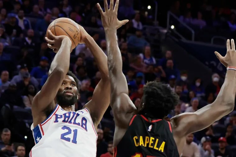 Joel Embiid is averaging 33.6 points and 11 rebounds in his three games back after missing the three previous games with the flu.