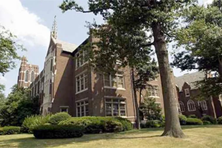 La Salle University's College Hall building, from the corner of 20th Street and Olney Avenue.