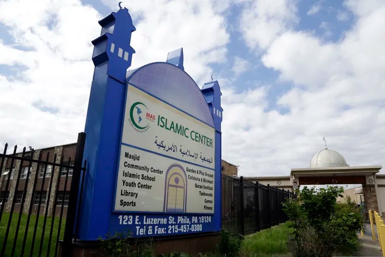 The main entrance of the Muslim American Society (MAS) Islamic Center. The Philadelphia Commission on Human Relations has said it is investigating an event in April at the Muslim American Society's Philadelphia chapter, in which Muslim children were captured on video speaking in Arabic about beheadings and the liberation of Jerusalem's most sensitive holy site.