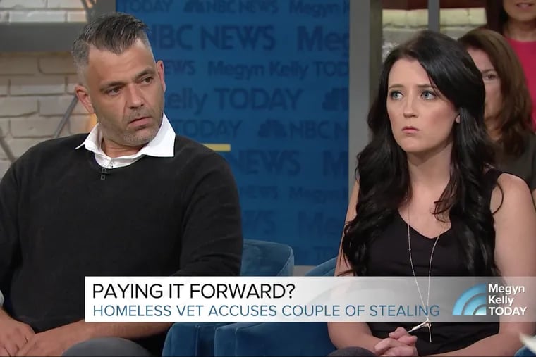 Kate McClure and Mark D'Amico, the New Jersey couple who led a $400,000 fundraising campaign for homeless veteran Johnny Bobbitt, appeared the Megyn Kelly Today.