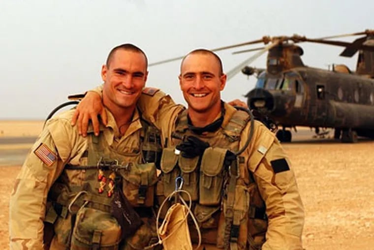 NFL standout Pat Tillman (left) with his brother Kevin, who served with him in Afghanistan. Friendly fire killed Tillman in 2004, but the Army gave a more heroic account of the volunteer's fate. His family fought for the truth.