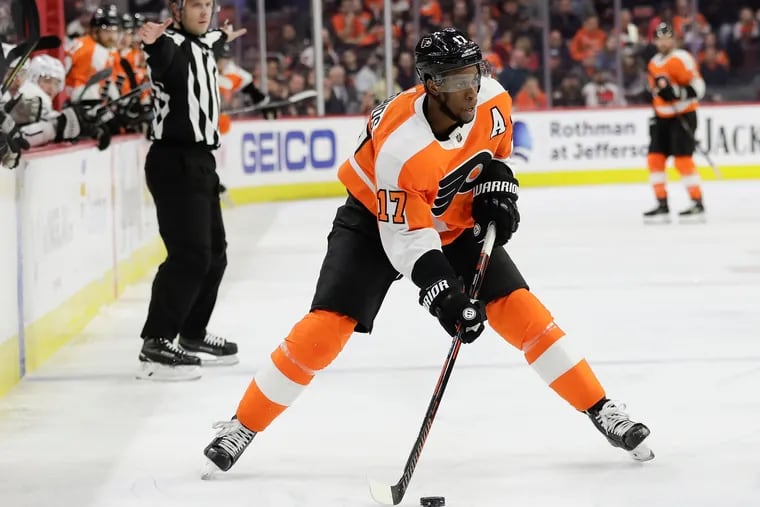 Flyers right winger Wayne Simmonds has been the subject of a lot of trade speculation.