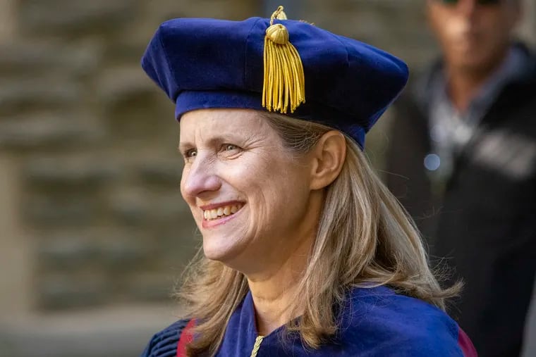 Inauguration Ceremony for University of Pennsylvania, President Liz Magill held in Irvine Auditorium, 34th and Spruce on Friday morning October 21, 2022.  The procession to Irvine Auditorium started at College Hall.