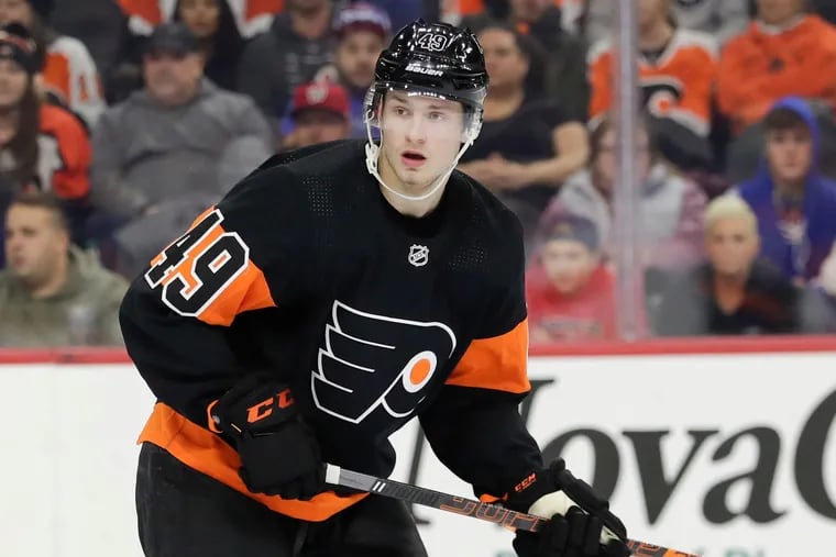 Joel Farabee has 20 points in 49 games for the Flyers. He turns 20 years old on Tuesday.