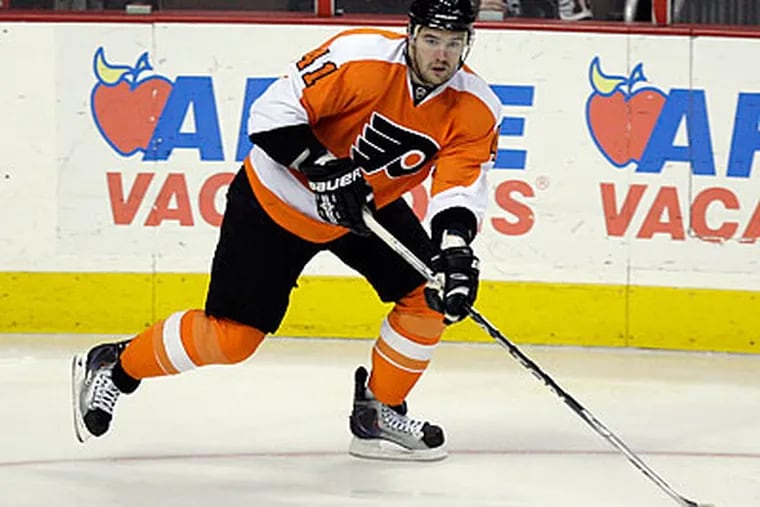 Andrej Meszaros hasn't played in a game for the Flyers since March 1. (Yong Kim/Staff file photo)