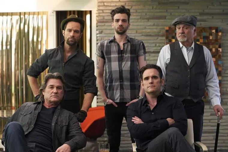 The gang: (from left) Kurt Russell, Chris Diamantopoulos, Jay Baruchel, Matt Dillon, Kenneth Welsh in &quot;The Art of the Steal.&quot;