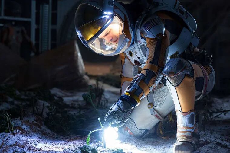 In &quot;The Martian,&quot; Matt Damon faces dismal odds after his crew leaves him behind on the Red Planet.
