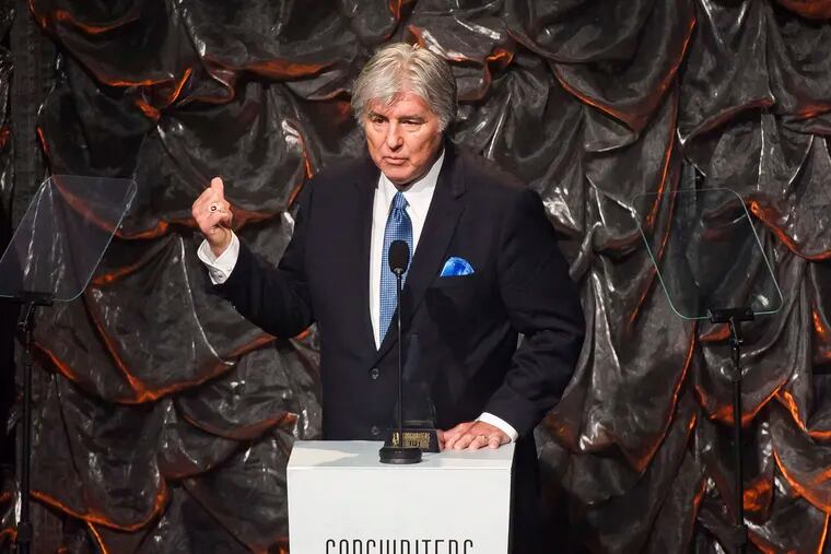 Jim Weatherly speaks at the Songwriters Hall of Fame Awards in 2014.