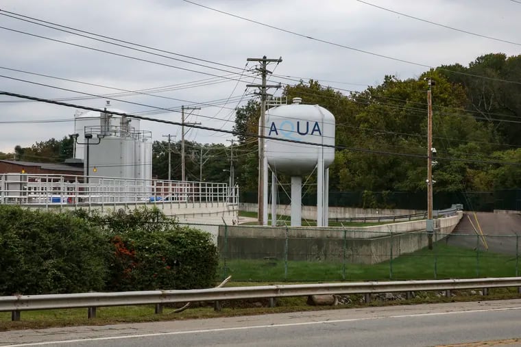 The Aqua Pennsylvania Pickering West wastewater treatment plant is seen here in September 2021 in Bryn Mawr, Pa.