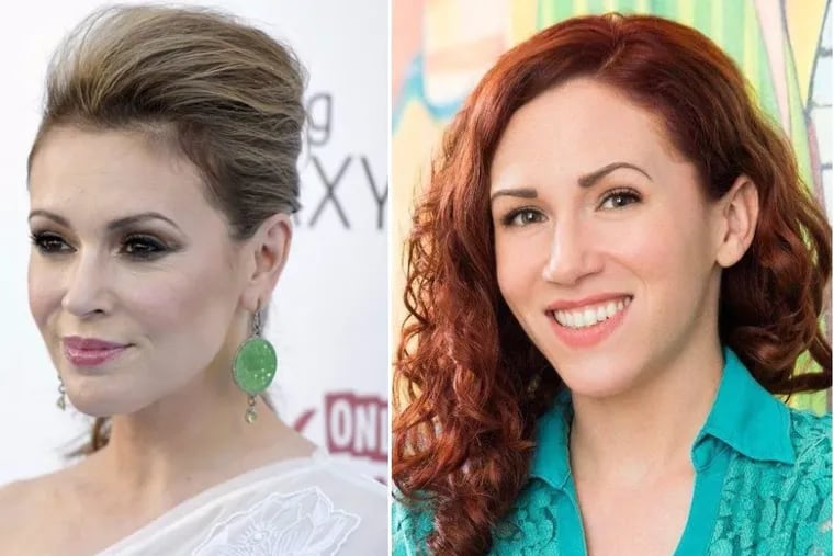 Actress Alyssa Milano, left, popularized the #MeToo campaign to raise awareness of sexual harassment. WXPN host Kristen Kurtis responded with her story.