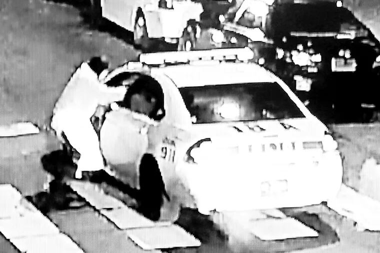 The harrowing screen grab of Thursday's attempted killing of Officer Jesse Hartnett, allegedly pulled off by Edward Archer: Will there be more?