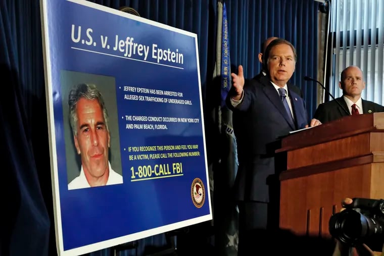 United States Attorney for the Southern District of New York Geoffrey Berman speaks during a news conference, in New York, Monday, July 8, 2019. Federal prosecutors announced sex trafficking and conspiracy charges against wealthy financier Jeffrey Epstein. Court documents unsealed Monday show Epstein is charged with creating and maintaining a network that allowed him to sexually exploit and abuse dozens of underage girls.