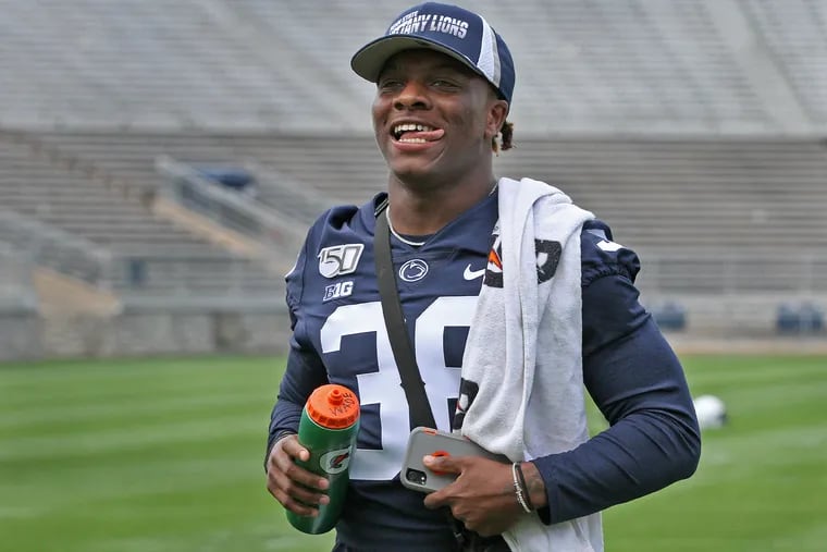 Penn State football safety Lamont Wade during media day on Aug. 3.