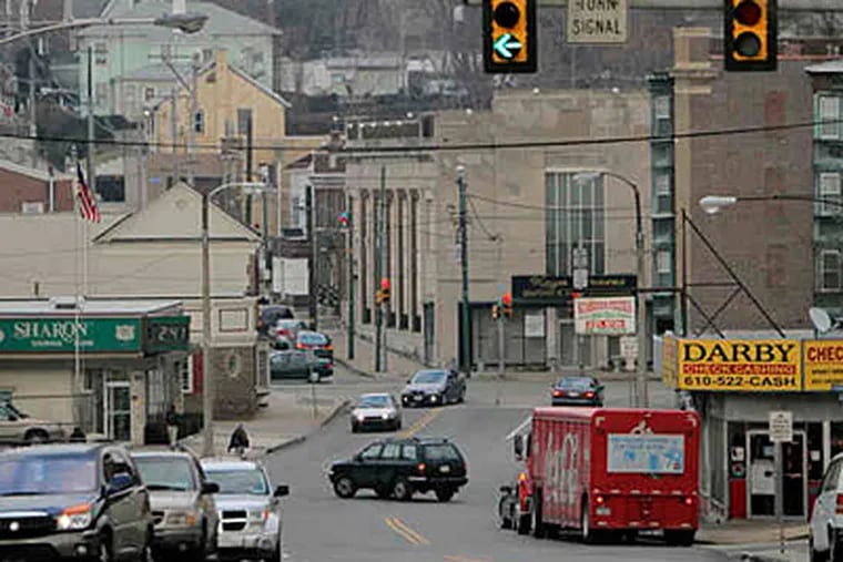 The view from Chester Pike in Darby, looking toward Main Street. (Joseph Kaczmarek / For the Daily News)