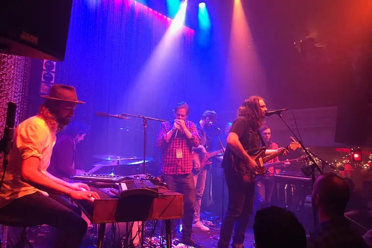 The War on Drugs at Johnny Brenda's in December 2018, with Tim Heidecker of Tim & Eric sitting in with them on “Arms Like Boulders.”