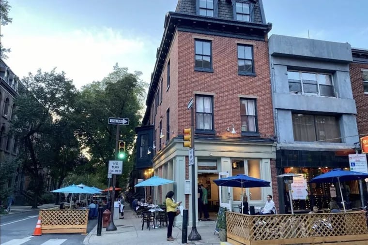Audrey Claire BYOB, at 20th and Spruce Streets, in October 2020. When it opened in June 1996, it was among the early wave of Philadelphia BYOBs.
