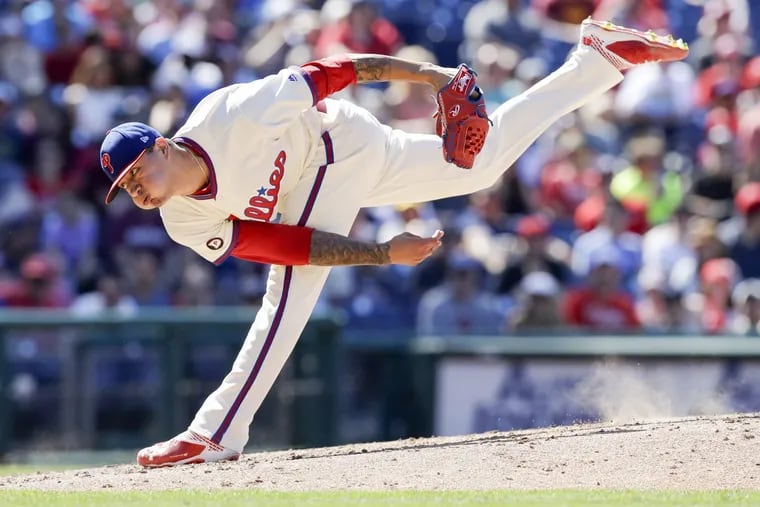 Vince Velasquez has thrown his final pitch for the Phillies this season..