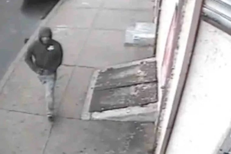 Police are searching for this man in connection with a Feb. 25 shooting on Dickinson Street near 24th in South Philadelphia.