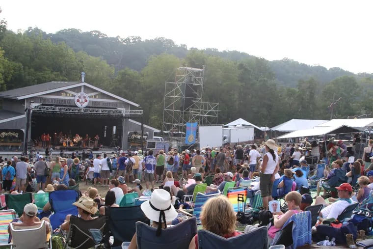 The mainstage at the Philadelphia Folk Festival in 2011.