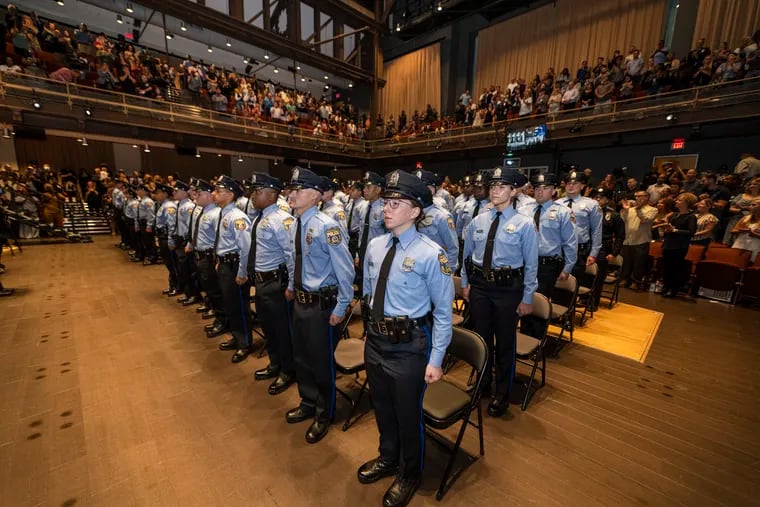 The new Philadelphia Police officers come amid a shortage of hundreds of police.