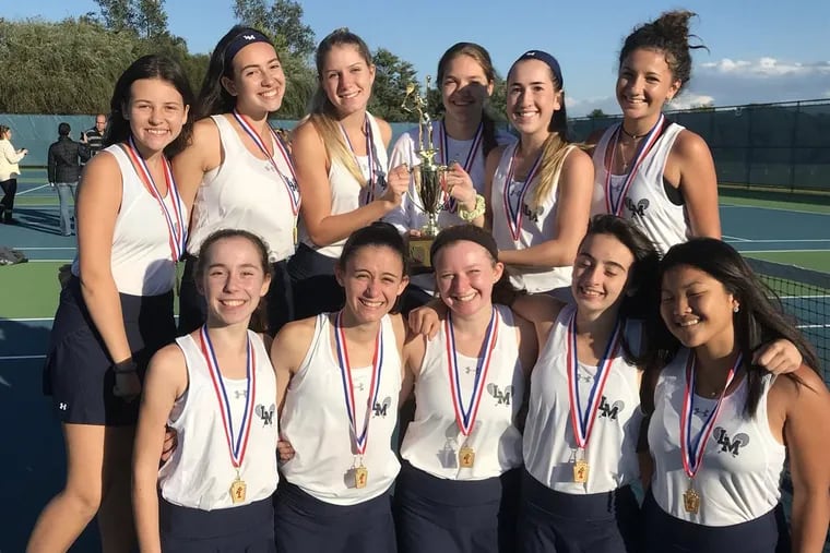 Lower Moreland girls' tennis defeated Gwynedd Mercy to capture the District 1 Class 2A title.