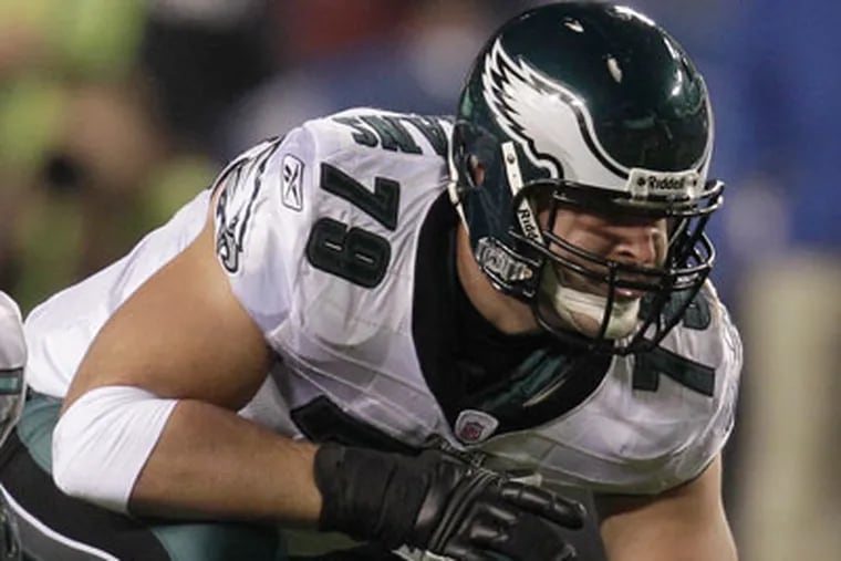 Depth on the Eagles' offensive line is one of the team's biggest issues. (Rob Carr/AP)