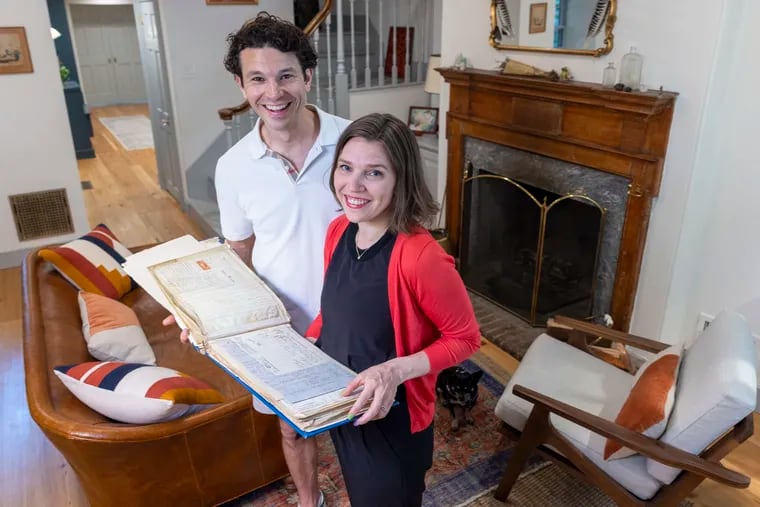 John and Molly Viscardi's house in Queen Village is historic, and they have the documents to prove it. A chronicle of deeds, photos and memorabilia was assembled by Common Pleas Court President Judge Norris S. Barratt, who lived in the house from 1896 to 1910.