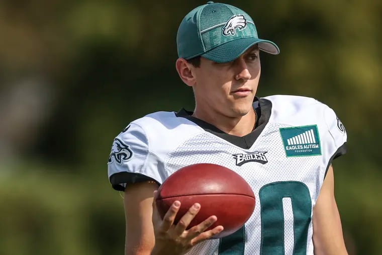 Newly signed punter Braden Mann is expected to make his Eagles debut Monday against the Tampa Bay Buccaneers.