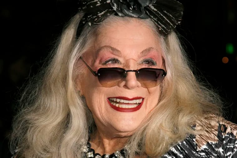 FILE - In this Sunday, Jan. 7, 2007, file photo, Sylvia Miles arrives for the 2006 New York Film Critic's Circle Awards at the Supper Club in New York. Miles, whose brief appearances in “Midnight Cowboy” and “Farewell, My Lovely,” earned her two Academy Award nominations, died Wednesday, June 12, 2019. Miles was also a scene-stealing character of the New York party scene, beloved for her outgoing personality and flamboyant fashion sense.