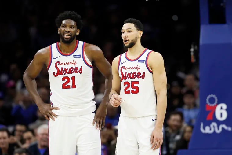 Ben Simmons (right), Joel Embiid and the Sixers will look to have a more balanced attack this season.