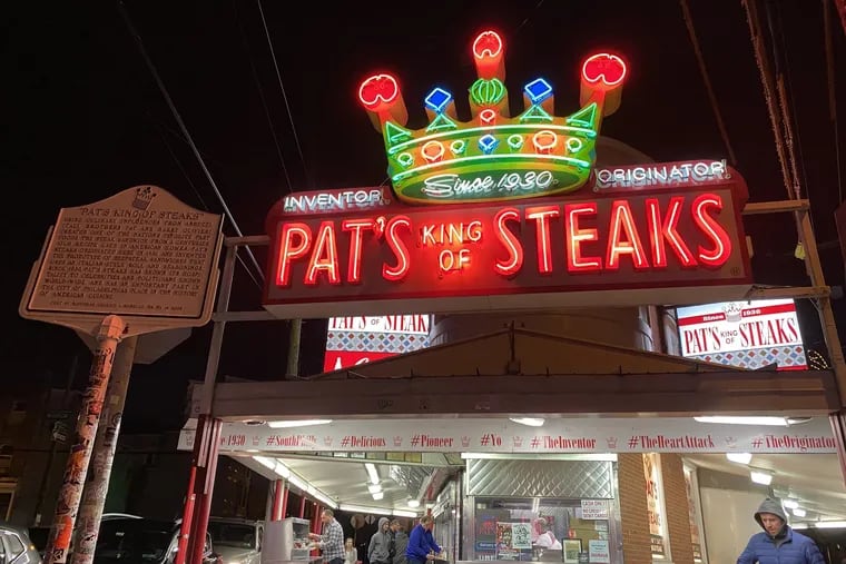 Pat's King of Steaks will serve customers from a customized van during renovations. It will be parked on the Passyunk Avenue side (at right).