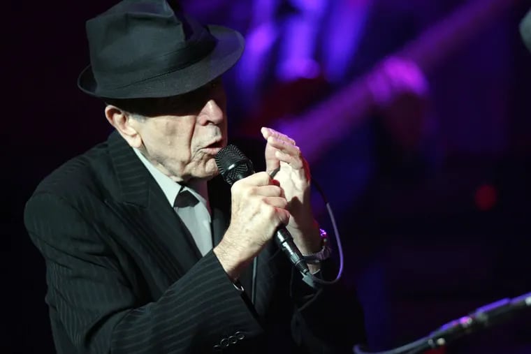 Leonard Cohen during his 2009 concert at the Academy of Music. The Canadian singer-songwriter didn't have the prettiest of pipes, but he was a musician of sophistication and subtlety.