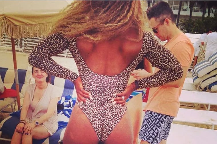 Serena Williams posted this photograph featuring her backside on Instagram last month.
