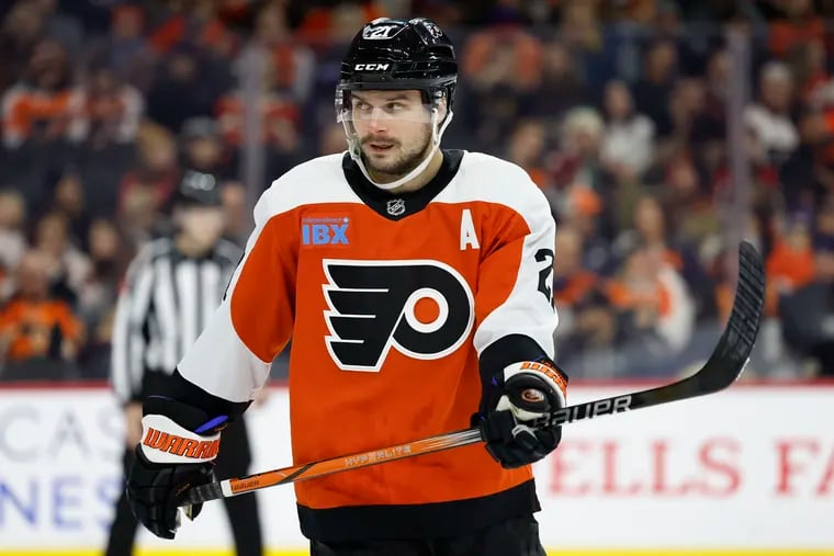 Center Scott Laughton has five goals and 15 assists for the Flyers in 50 games this season.