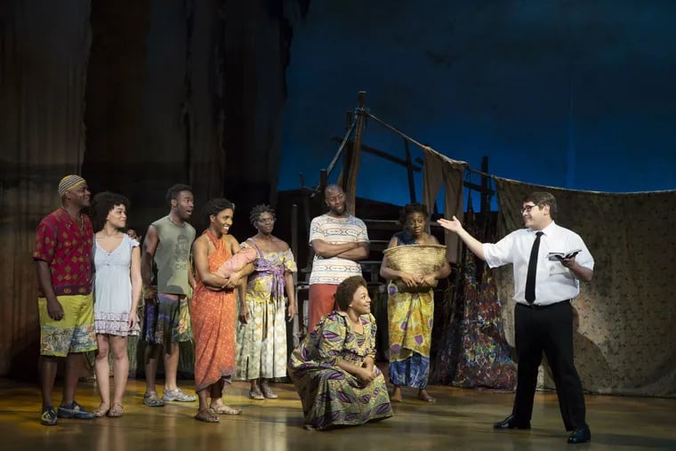 The company of "The Book of Mormon," through June 9 at the Academy of Music.