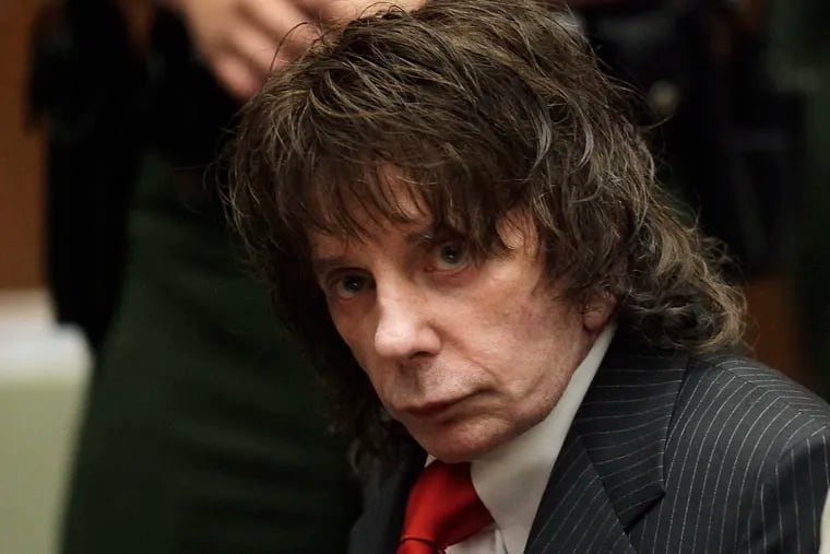 FILE - In this May 29, 2009 file photo, music producer Phil Spector sits in a courtroom for his sentencing in Los Angeles. Spector died Saturday, Jan. 16, 2021, at age 81.