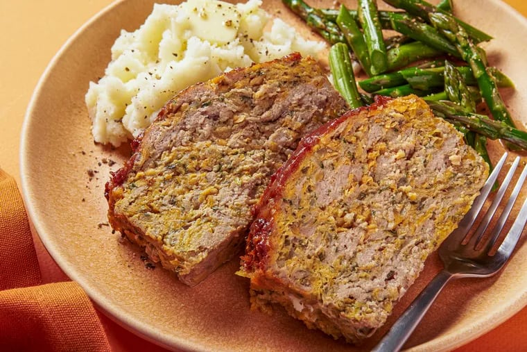 Turkey and Sweet Potato Meatloaf. MUST CREDIT: Rey Lopez for The Washington Post; food styling by Lisa Cherkasky for The Washington Post