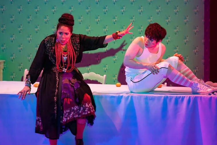 From Curtis Opera Theatre’s The Medium, Amanda Lynn Bottoms as Flora with Seongwo Woo as Toby