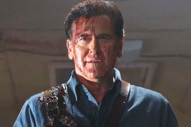 Rev up that chain saw once again, Ash: Bruce Campbell and Dana DeLorenzo in the Starz series &quot;Ash vs. Evil Dead,&quot; which revisits the cult 1980s trilogy.