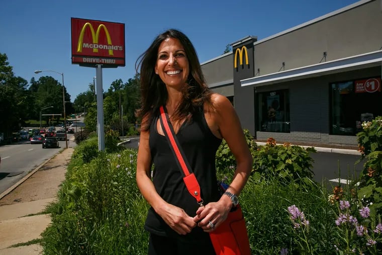 Drexel University dietitian Nyree Dardarian shows how you can eat healthy at McDonald by conducting a 30 day experiment, she is shown here at the Bryn Mawr McDonalds after having had lunch.
