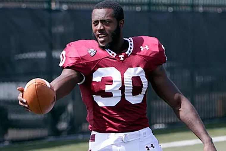 Bernard Pierce and Temple take on Wyoming in the New Mexico Bowl on Saturday. (David Maialetti/Staff file photo)