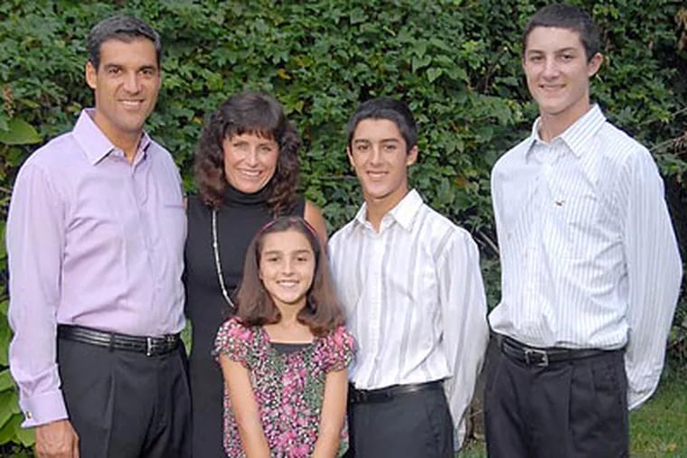 Jay Wright and his family. From left to right: Jay, Patty, Reilly, Colin and Taylor. (Family photo)