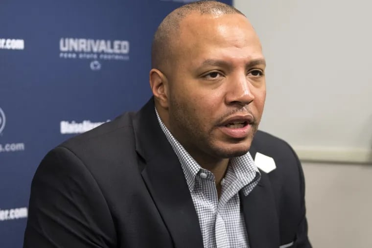 New Michigan offensive coordinator Josh Gattis, shown here in 2017 when he was wide receivers coach at Penn State.