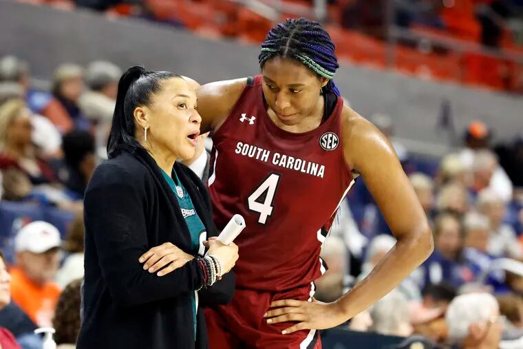 Dawn Staley (left), Aliyah Boston, and the Gamecocks will try to claim their second consecutive NCAA championship. They would be the 10th undefeated women's champion.